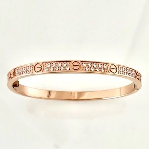 Rose Gold Pavé Screw Bracelet Small model